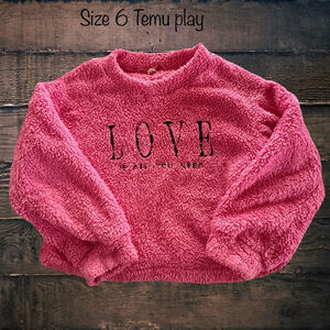Size 6 Temu Love Sweater